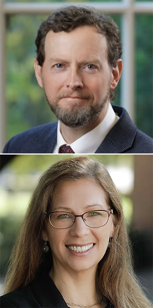 Benjamin Storey (top) and Jenna Silber Storey