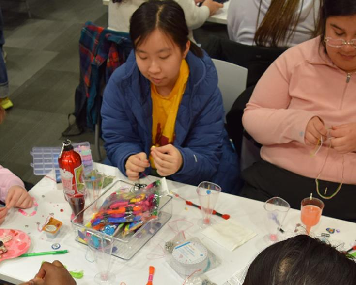 People sitting around a table.